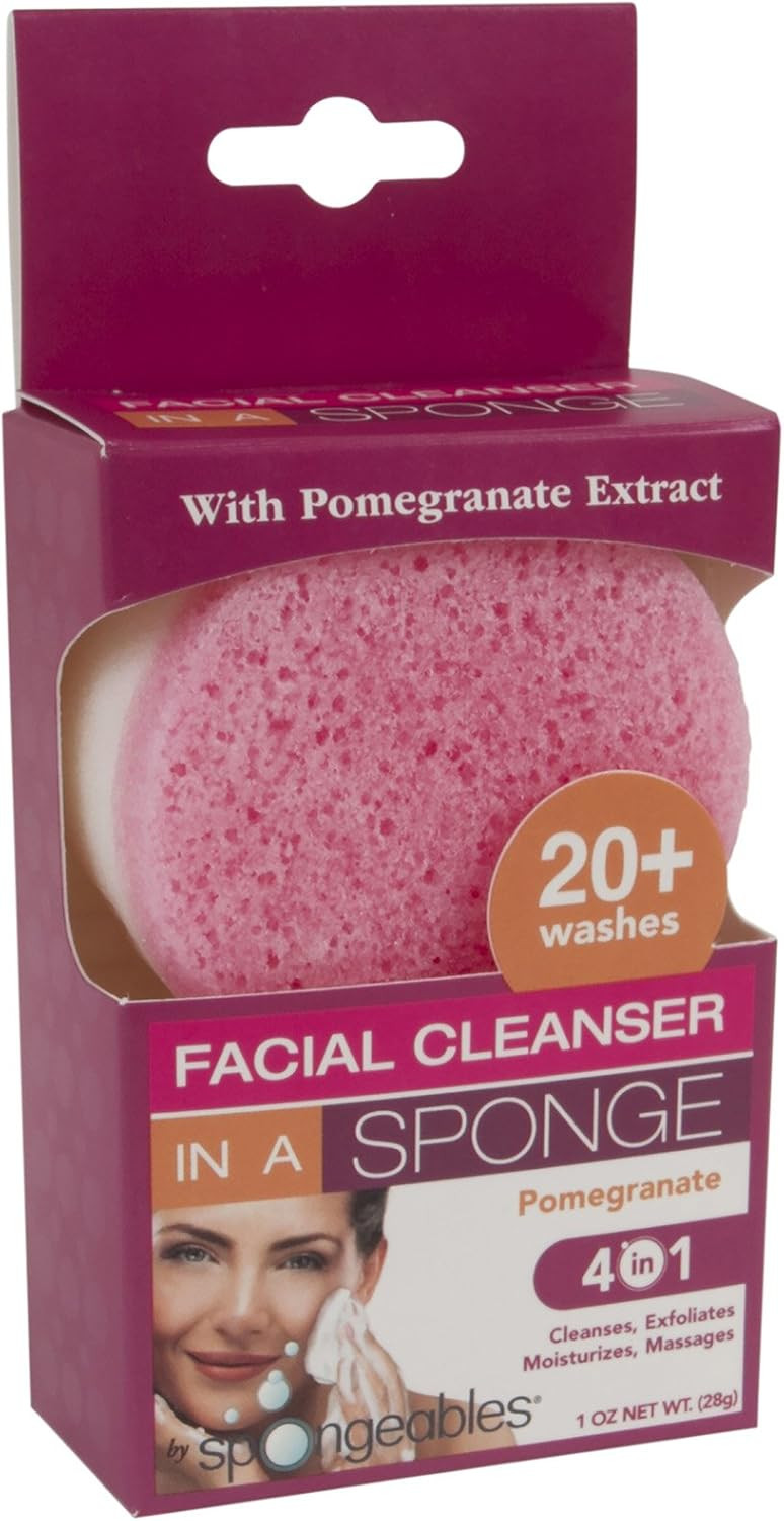 Spongeables Facial Cleanser, Pomegranate, Luxurious Blend of Olive Oil, Glycerin, Vitamins A and E,  | Amazon (US)