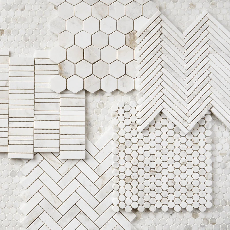 Polar White 2" Hexagon Marble Honeycomb Mosaic Wall & Floor Tile (0.96 Sq. Ft. / Sheet) | Wayfair North America
