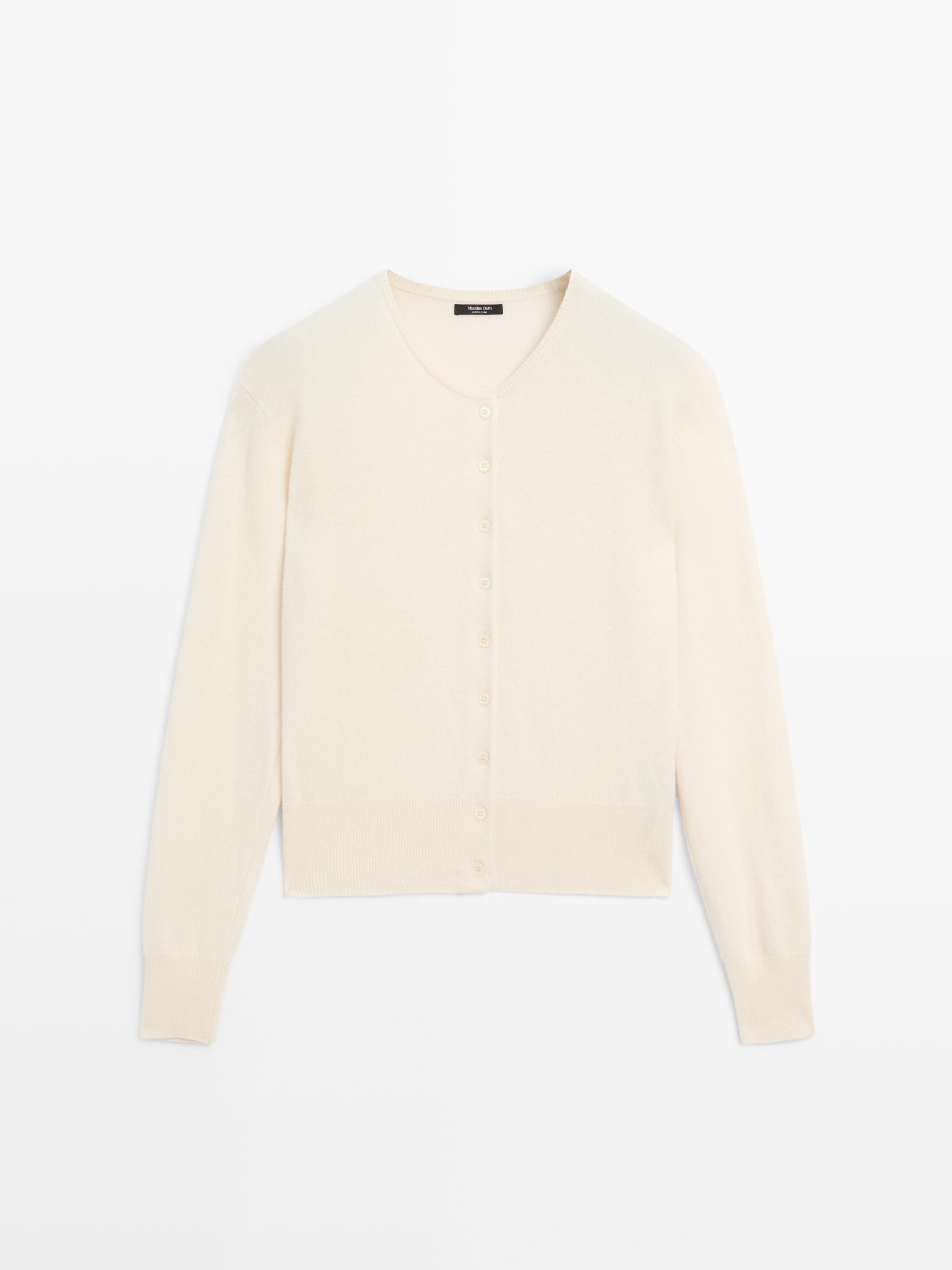 Wool blend knit cardigan | Massimo Dutti UK