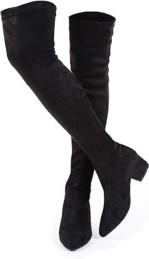 Women Boots Winter Over Knee Long Boots Fashion Boots Heels Autumn Quality Suede Comfort Square H... | Amazon (US)