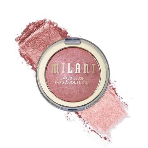 Milani Baked Blush, Updated Powder Blush for Cheeks, Cruelty Free Makeup - Shape, Contour & Highlight Face for a Shimmery or Matte Finish - Sparkling Rosé | Amazon (US)