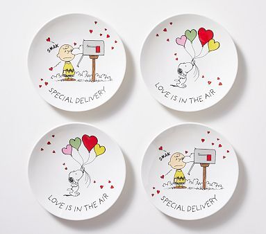 Peanuts® Valentine's Day Plates | Pottery Barn Kids | Pottery Barn Kids