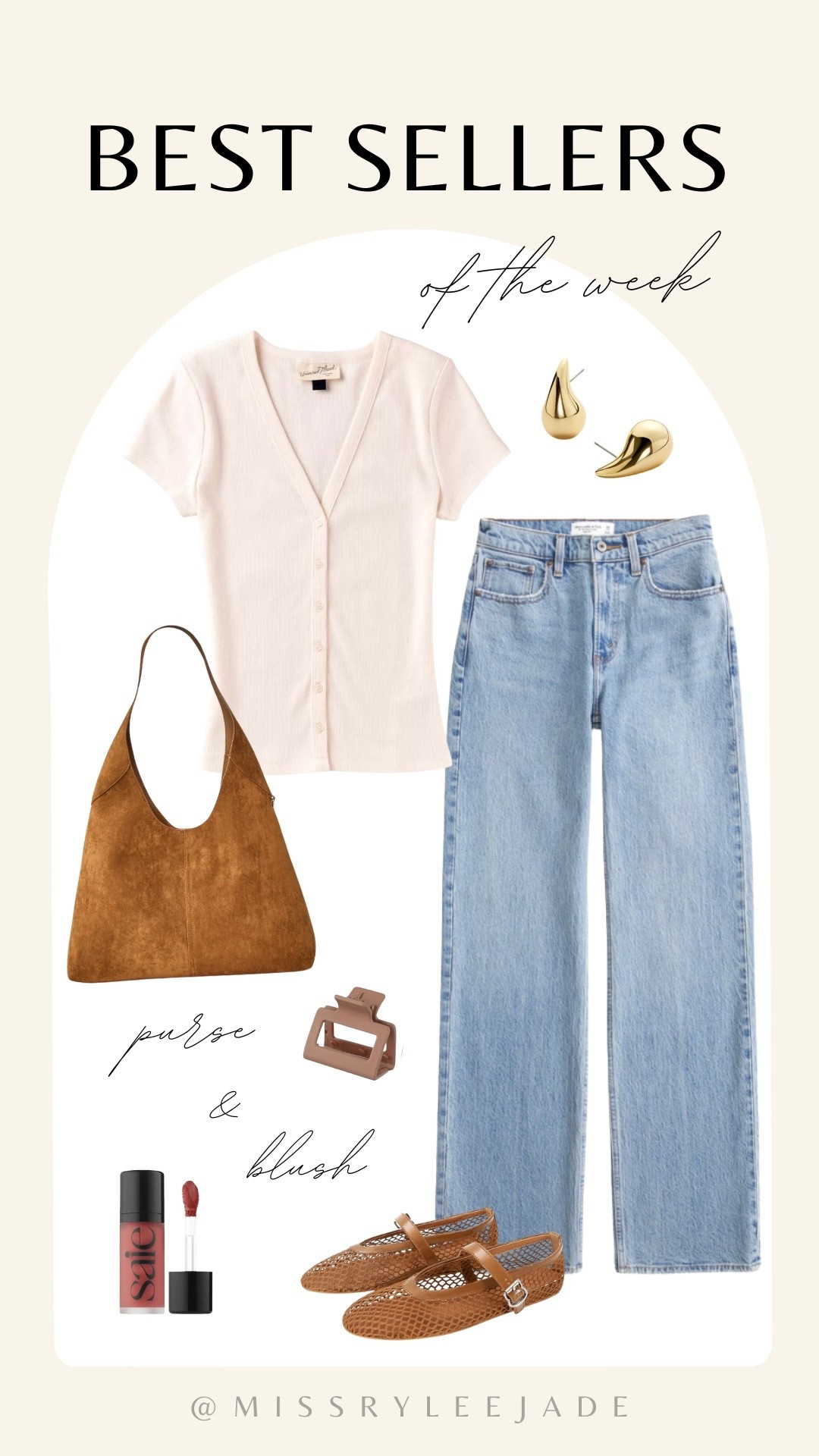 BEST SELLERS 🌟 

Target top & Abercrombie jeans! 👏🏻 You guys loved this suede purse from Target in the burgundy color (which is now out of stock) but I am loving this brown color! 

Lots of questions about the blush I use too! 💕

#LTKFindsUnder100 #LTKSeasonal #LTKStyleTip