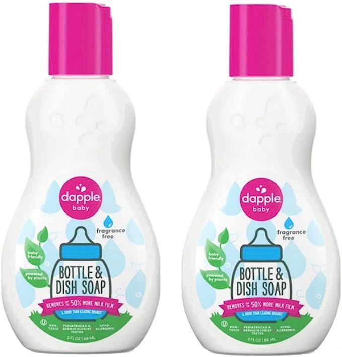 dapple 3 oz. Pure 'N' Clean Bottles and Dishes Dishwashing Liquid in Fragrance-Free ( pack 2) | Amazon (US)