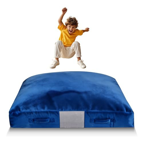 VEVOR Crash Pad, 5 x 5 ft Crash Pad for Kids Sensory with Foam Blocks and Washable Cover, Giant Pillow Mat Large Soft Foam Landing Zone, Sensory Room Equipment for Children Jumping, Relaxing & Play | Amazon (US)
