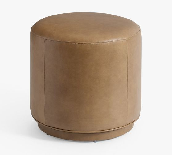 Jake Leather Swivel Stool | Pottery Barn (US)