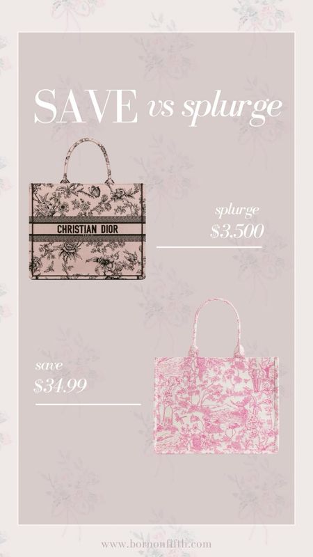 Save vs splurge! H&M has a great Dior book tote lookalike at a fraction of the cost. Love the brighter pink for spring and summer!

#LTKunder50 #LTKitbag #LTKstyletip