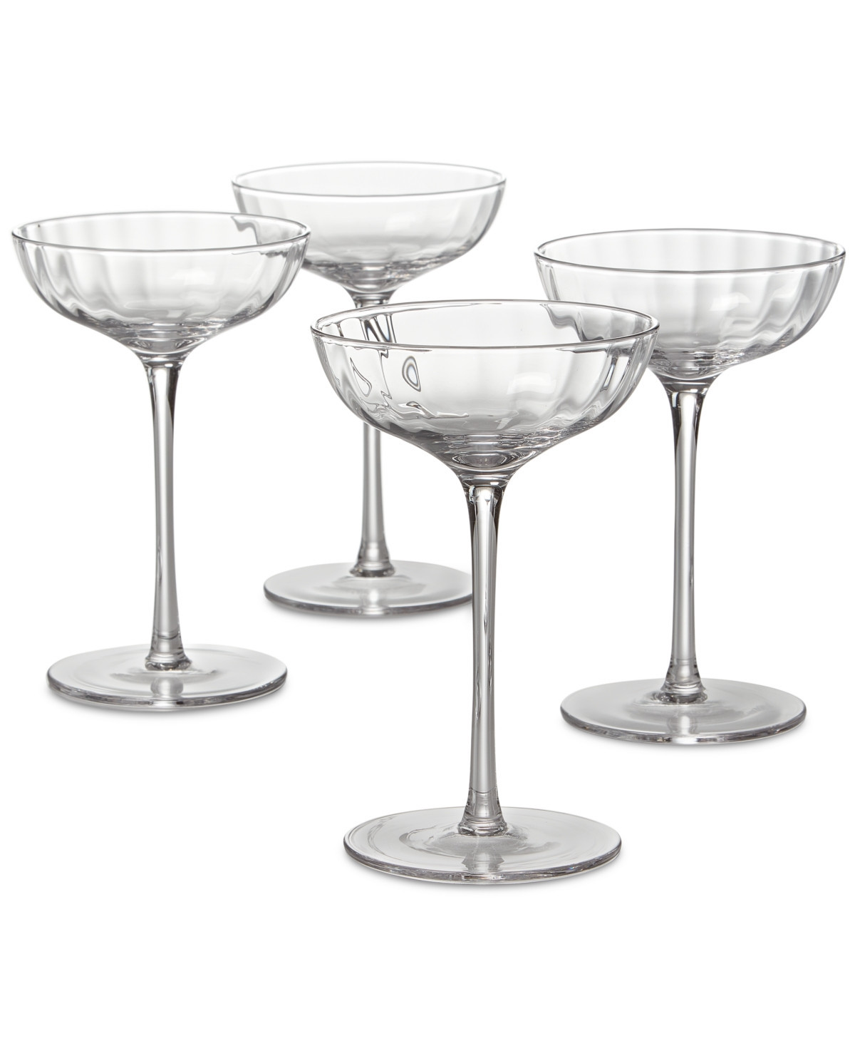 The Cellar Optic Coupe Glasses, Set of 4, Exclusively at Macy's - Clear | Macy's