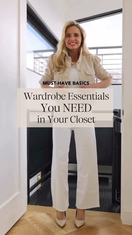 These five versatile powerhouse closet essentials will keep you looking effortlessly chic... all summer long! 

When it comes to having an effective and functional wardrobe, it's essential to have well-fitting, high-quality basics. Your "basics" are meant to mix and match effortlessly with everything in your closet so that getting dressed becomes more simple. Without your basics (or with ill-fitting, low-quality basics), it can be difficult to find and assemble an outfit and feel confident. Five of my must-have essentials for every woman are...
1 | Modern White Jeans
2 | Cotton Tank or Tee 
3 | Light Neutral Jacket
4 | Versatile Summer Heels
5 | Elevated Accessories 

For details on these gorgeous and affordable closet essentials, simply comment your favorite and I'll send you the link to shop! 

~Erin xo 

#LTKSeasonal #LTKOver40 #LTKStyleTip