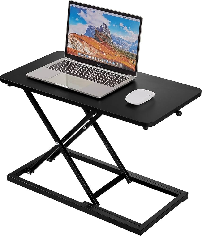 yoopin Standing Desk Converter Matte Black，Stand up Desk Riser on The Table，Adjustable Height... | Amazon (US)