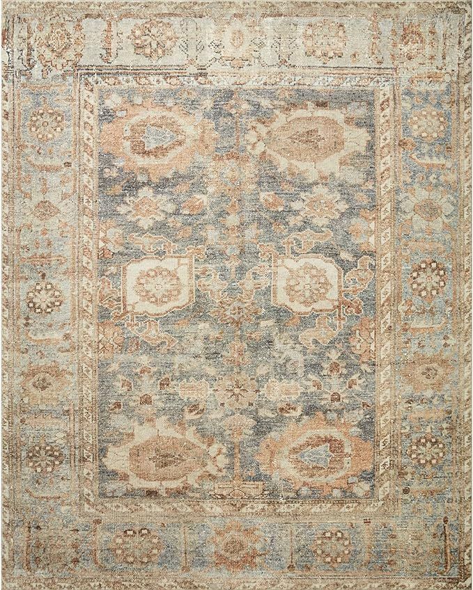 Loloi II Margot Collection MAT-03 Ocean / Spice 8'-6" x 11'-6", .38" Thick, Area Rug, feat.CloudP... | Amazon (US)