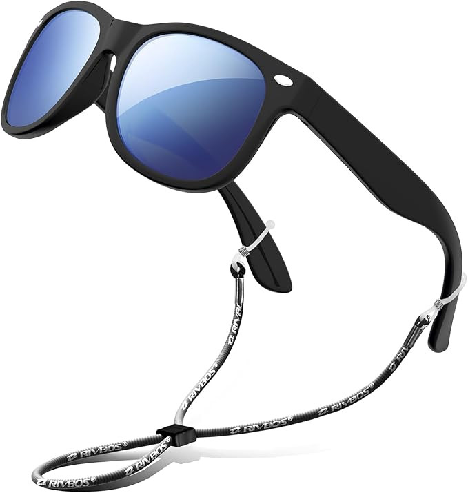 RIVBOS Kids Sunglasses Polarized UV Protection Flexible Rubber Glasses Shades with Strap for Boys... | Amazon (US)