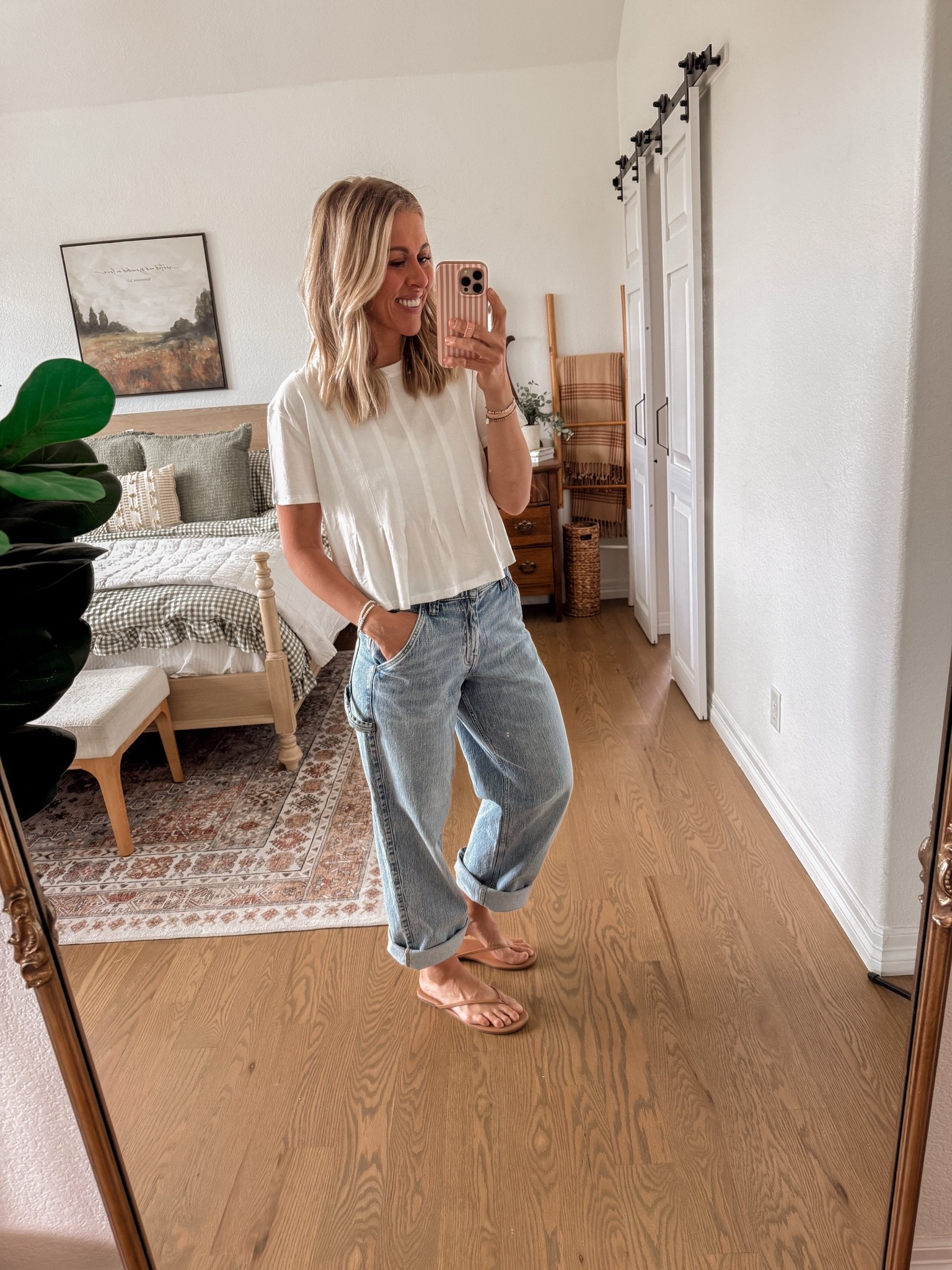 Loving these carpenter jeans from Walmart!! Wearing my normal size.

#LTKgrwm #LTKootd #LTKSaleAlert