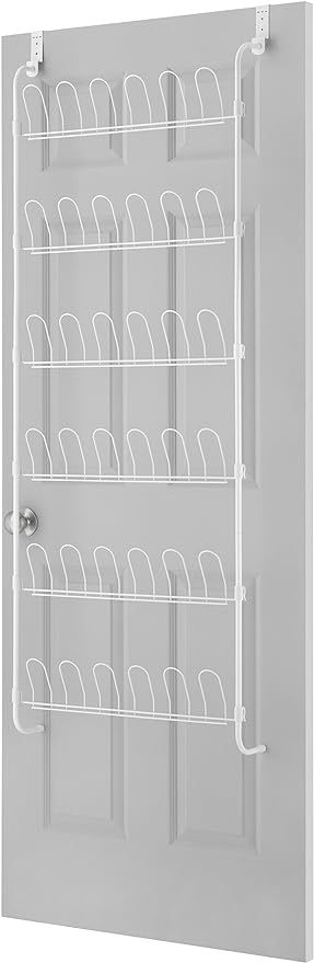 Whitmor 18-Pair Over The Door Shoe Rack, White | Amazon (US)