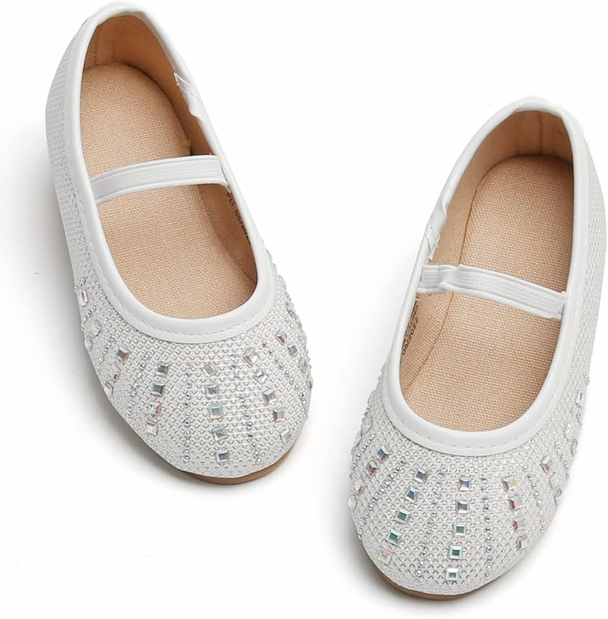 GINFIVE Toddler Girls Dress Shoes Little Girls Mary Janes Ballerina Flats Shoes Toddler | Amazon (US)