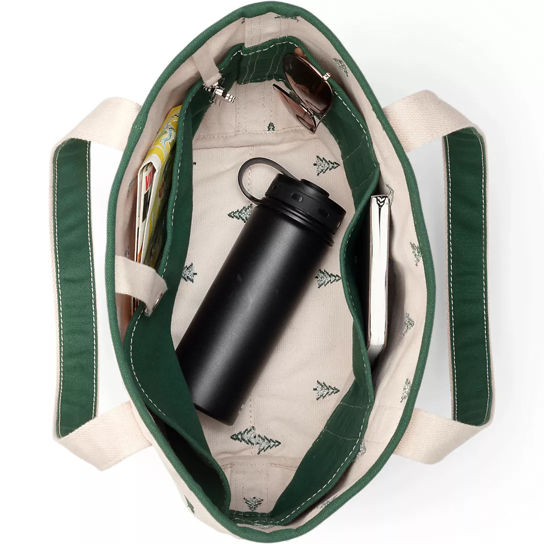 Medium Embroidered 5 Pocket Open Top Canvas Tote Bag | Lands' End (US)