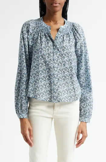 Madge Floral Cotton Blend Button-Up Shirt | Nordstrom