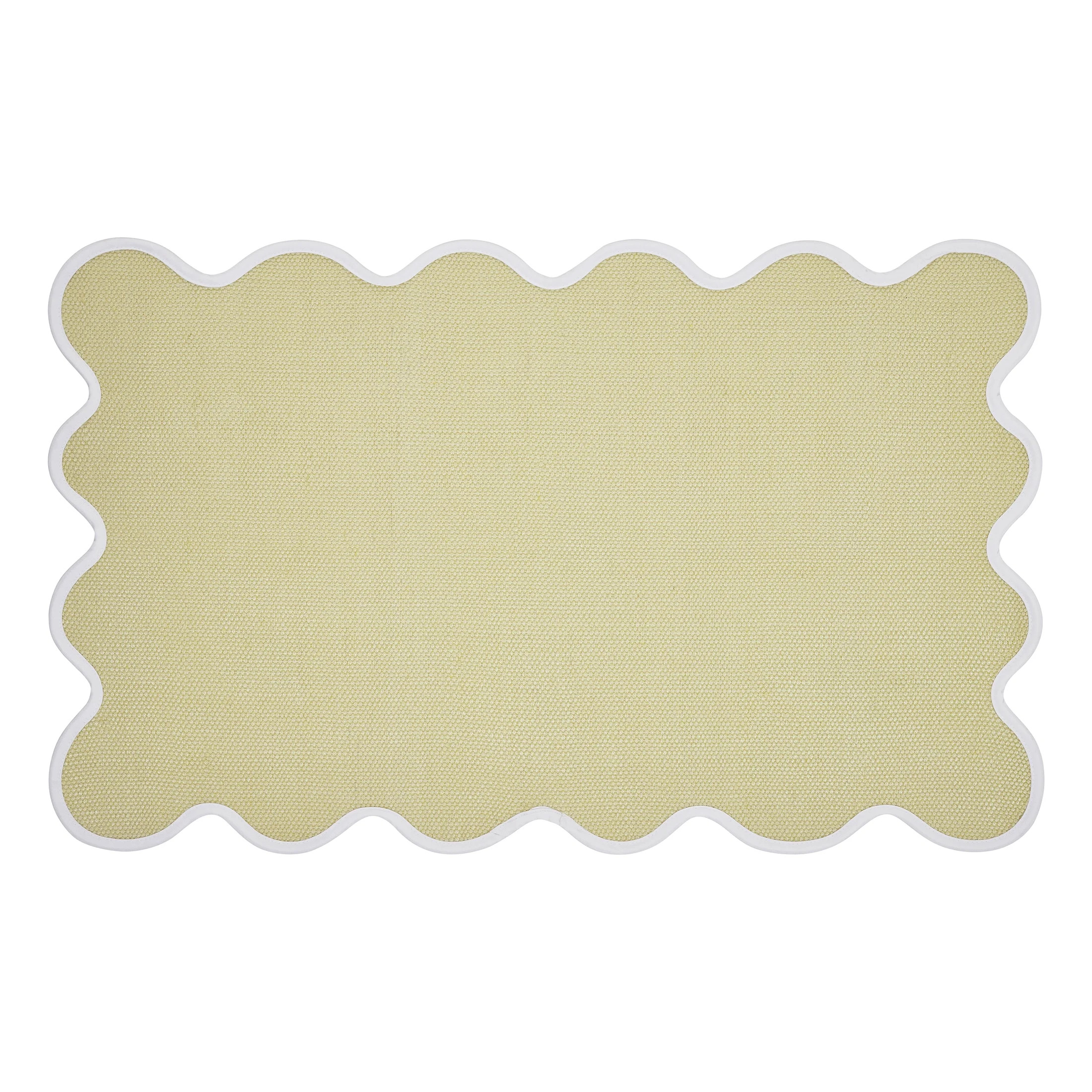 My Texas House Yellow Scallop Indoor/Outdoor Layering Rug, 24" x 38" | Walmart (US)