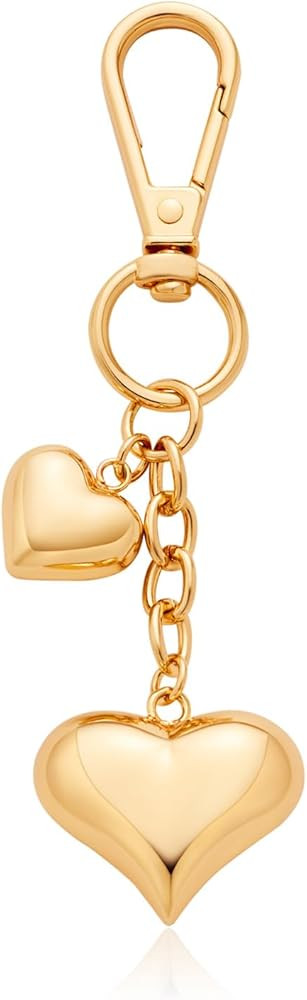 Heart KeyChain for Women Bagchain Gold Silver Fashion Keychains Accessories | Amazon (US)