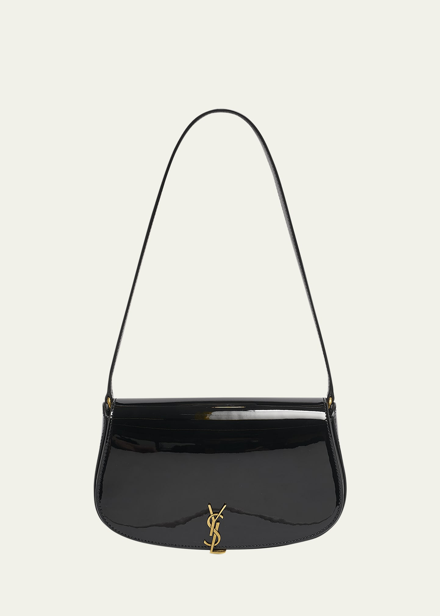 Saint Laurent Mini YSL Shoulder Bag in Patent Leather | Bergdorf Goodman