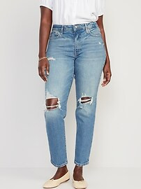 High-Waisted O.G. Straight Ripped Jeans for Women | Old Navy (US)