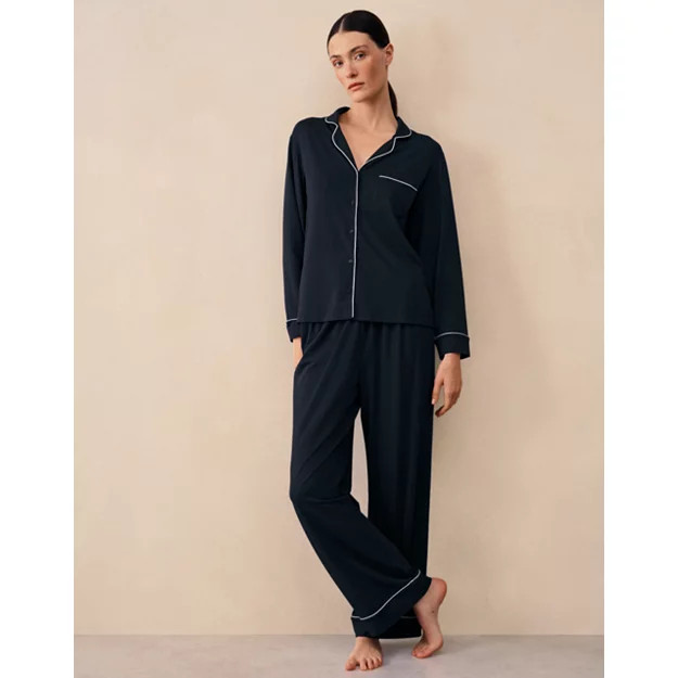 Modal Cotton Classic Jersey Pyjama Set | The White Company UK & ROW