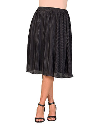 Women's Elegant Pleated Elastic Waist Party Midi Skirt | Macy's
