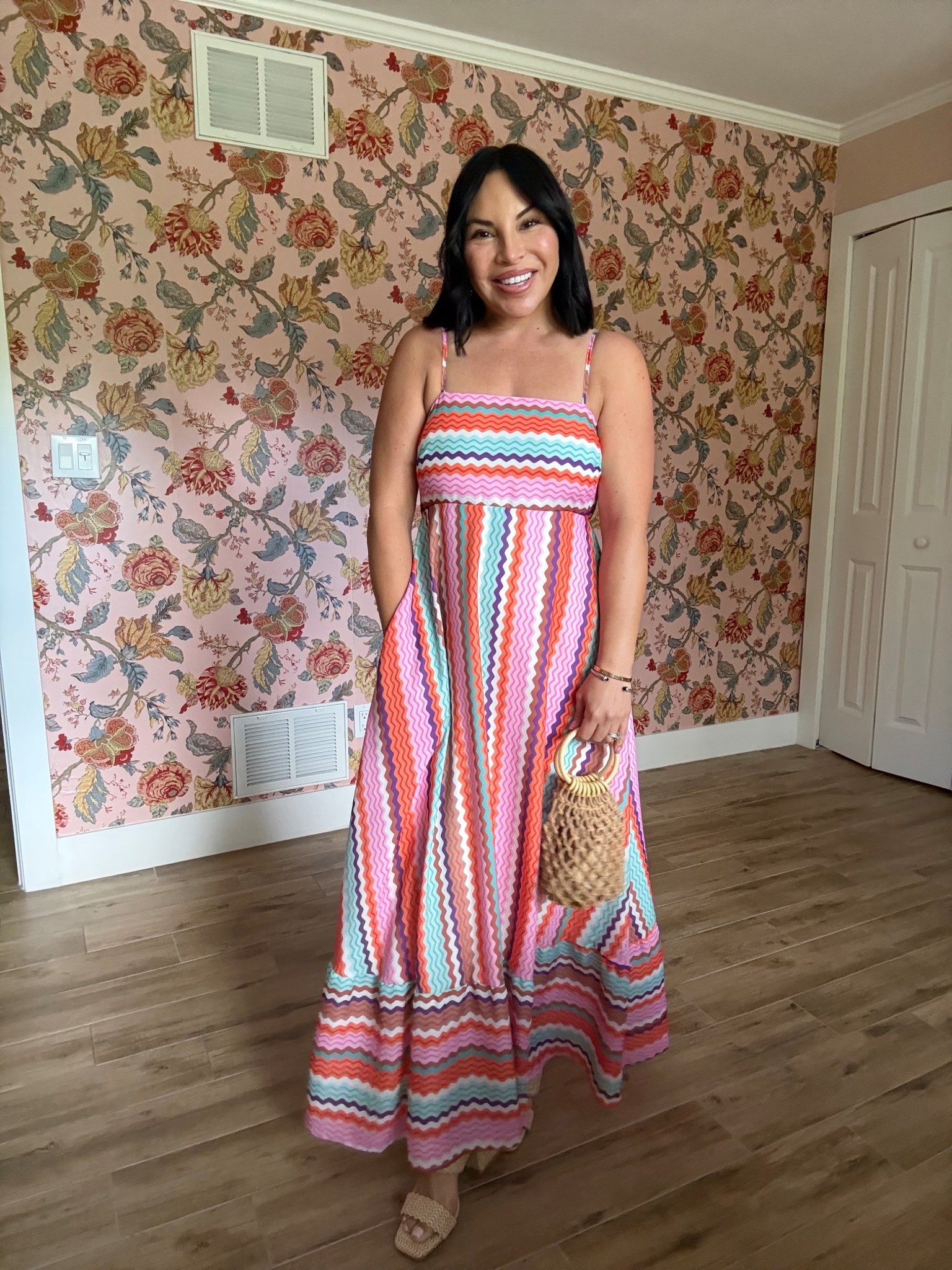 Colorful midi spring dress!!  #springoutfit #springdresses #momoutfit 

#LTKmomlife #LTKgrwm #LTKootd