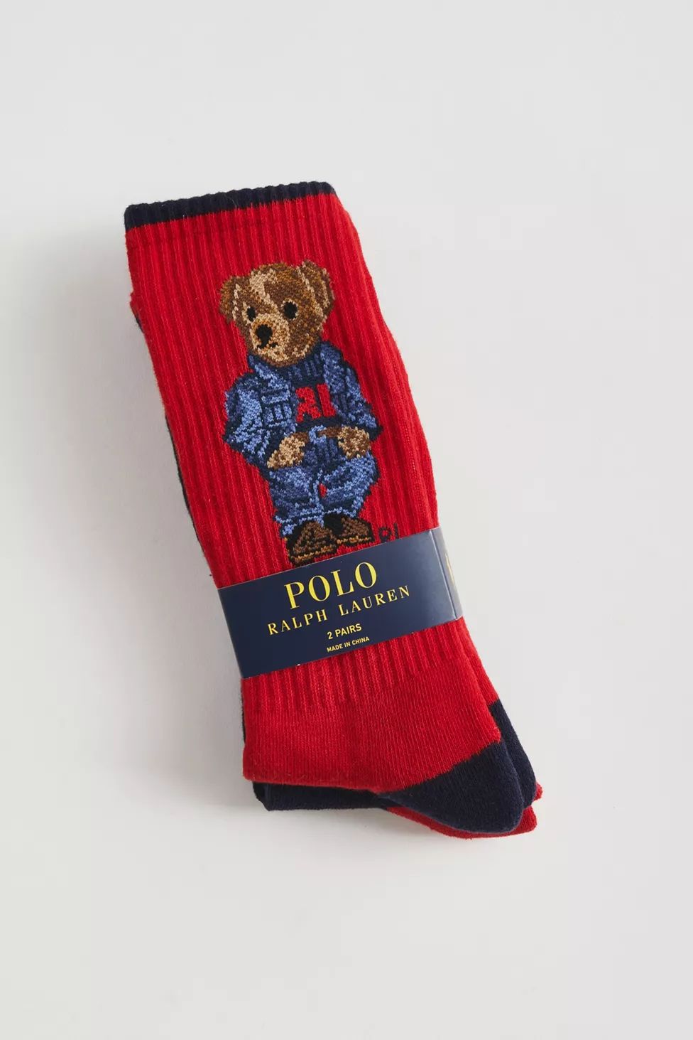 Polo Ralph Lauren Denim Bear Crew Sock 2-Pack | Urban Outfitters (US and RoW)