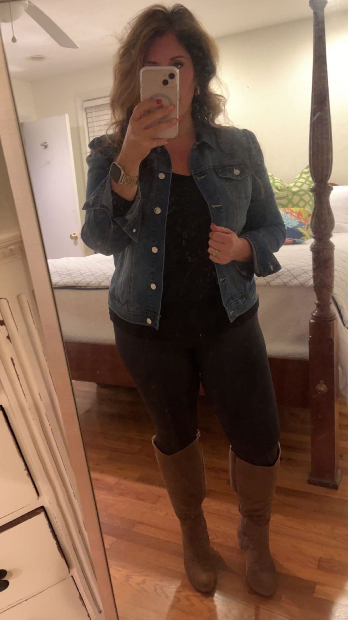 Faux leather leggings 

#LTKOver40 #LTKMidsize #LTKFitness