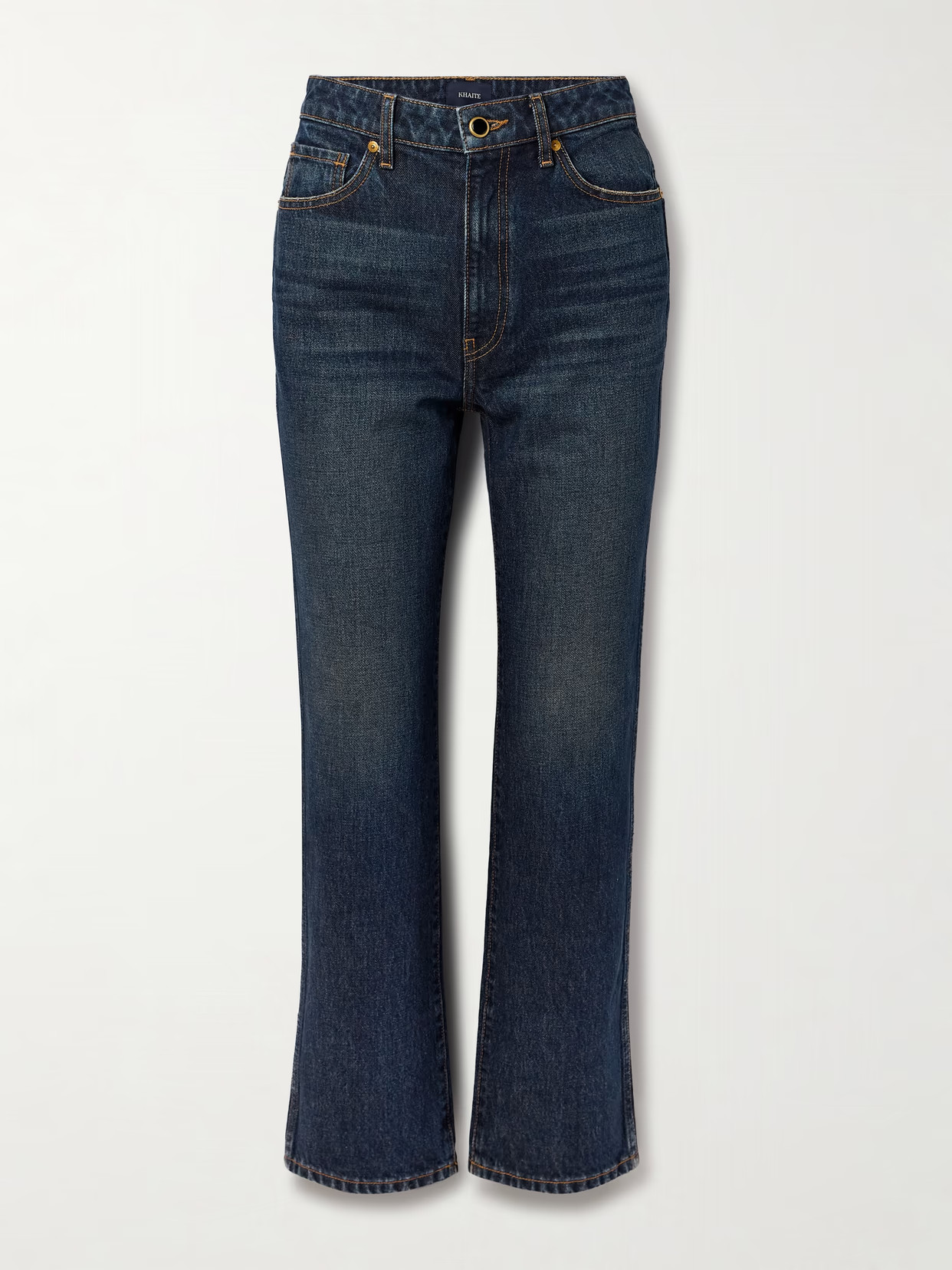 KHAITE - Abigail High-rise Straight-leg Jeans - Blue | NET-A-PORTER (US)