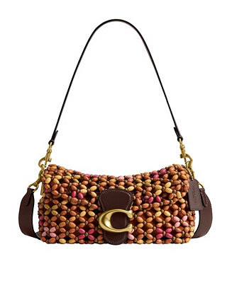 COACH Tabby Medium Wooden Beaded Shoulder Handbag - Macy's | Macy's