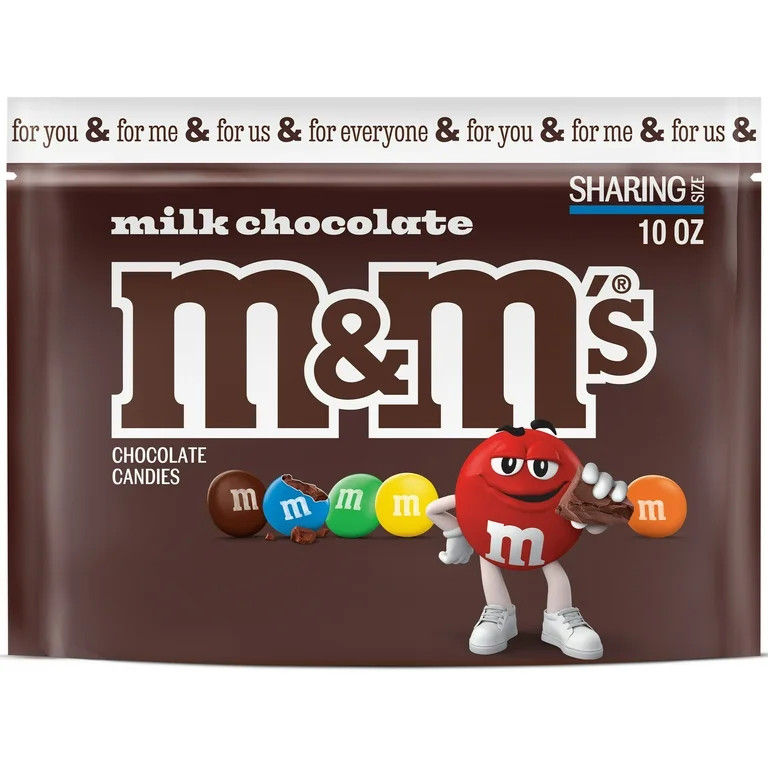 M&M's Milk Chocolate Candy Sharing Size, 10 oz Bag | Walmart (US)