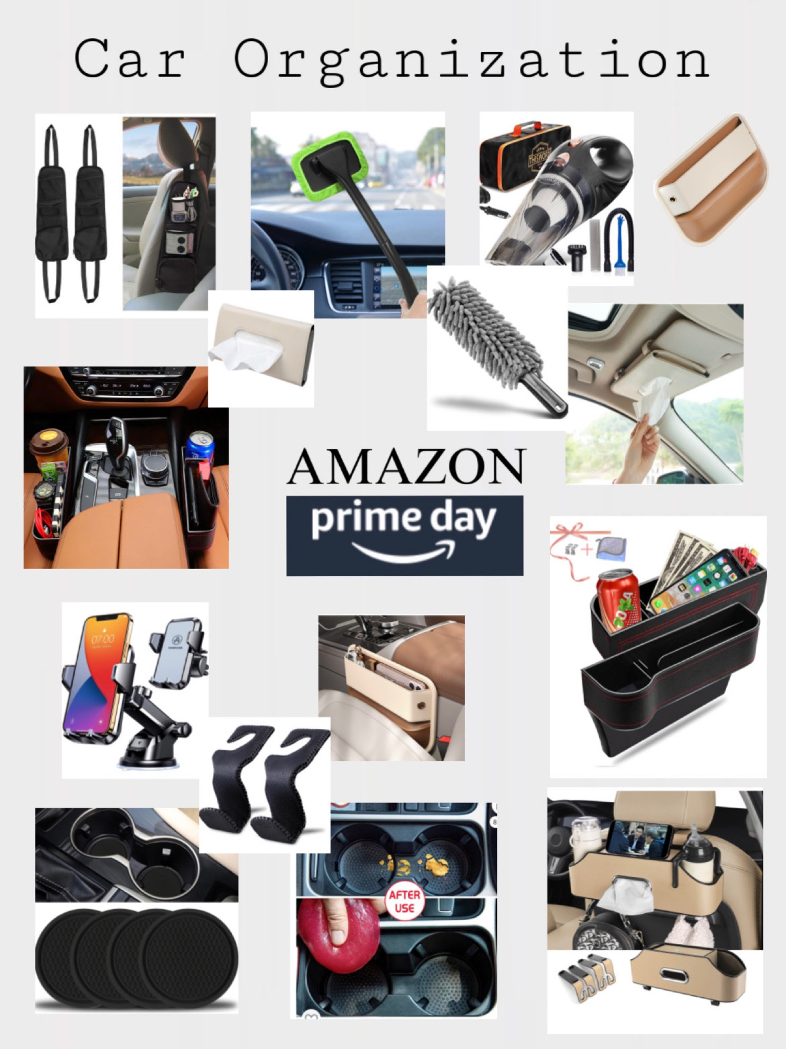 AMAZON PRIME DAY
CAR ORGANIZER 
car organization 
Car hook
Car vacuum
Car window cleaner 
Car organizer for seats

#LTKxPrimeDay #LTKunder100 #LTKsalealert