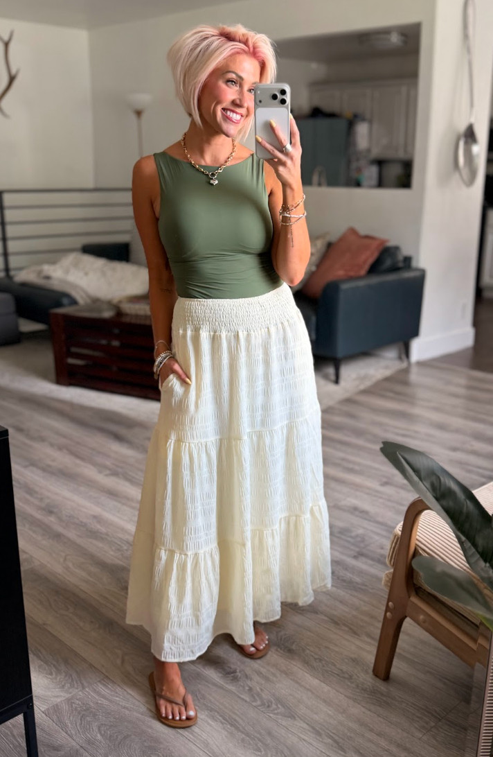 Loving my new summer look with this tank top and skirt combo! Top: Small // Skirt: Medium // Sandals: TTS 

 #LTKootd #LTKSaleAlert