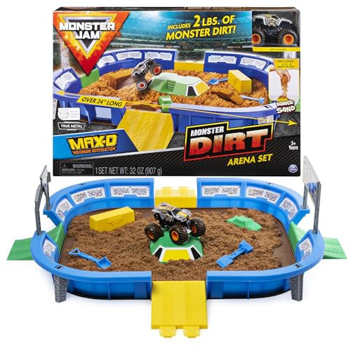 Monster Jam, Monster Dirt Arena 24-inch Playset with 2lbs of Monster Dirt and Exclusive 1:64 Scale Die-Cast Monster Jam Truck | Amazon (US)