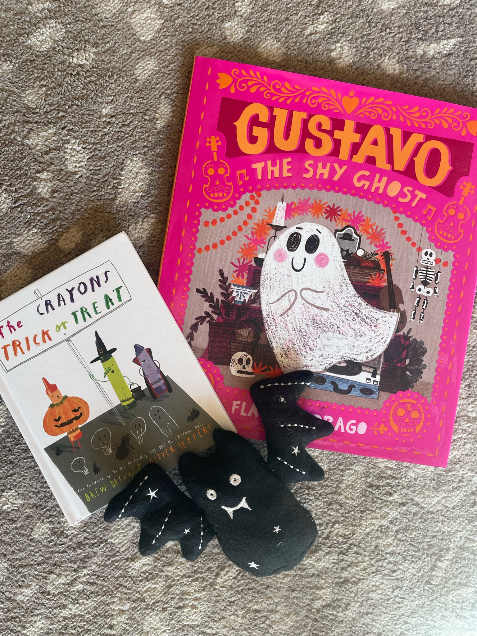 Kids boo basket ideas! Halloween books and felt bat! 

#LTKSeasonal #LTKGiftGuide #LTKKids