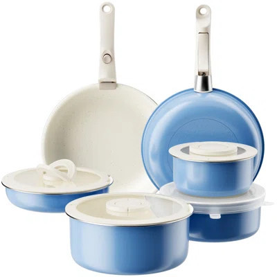 CAANNASWEIS 13 Pieces Ceramic Pots and Pans Set Detachable Handle Nonstick Cookware Sets | Wayfair North America