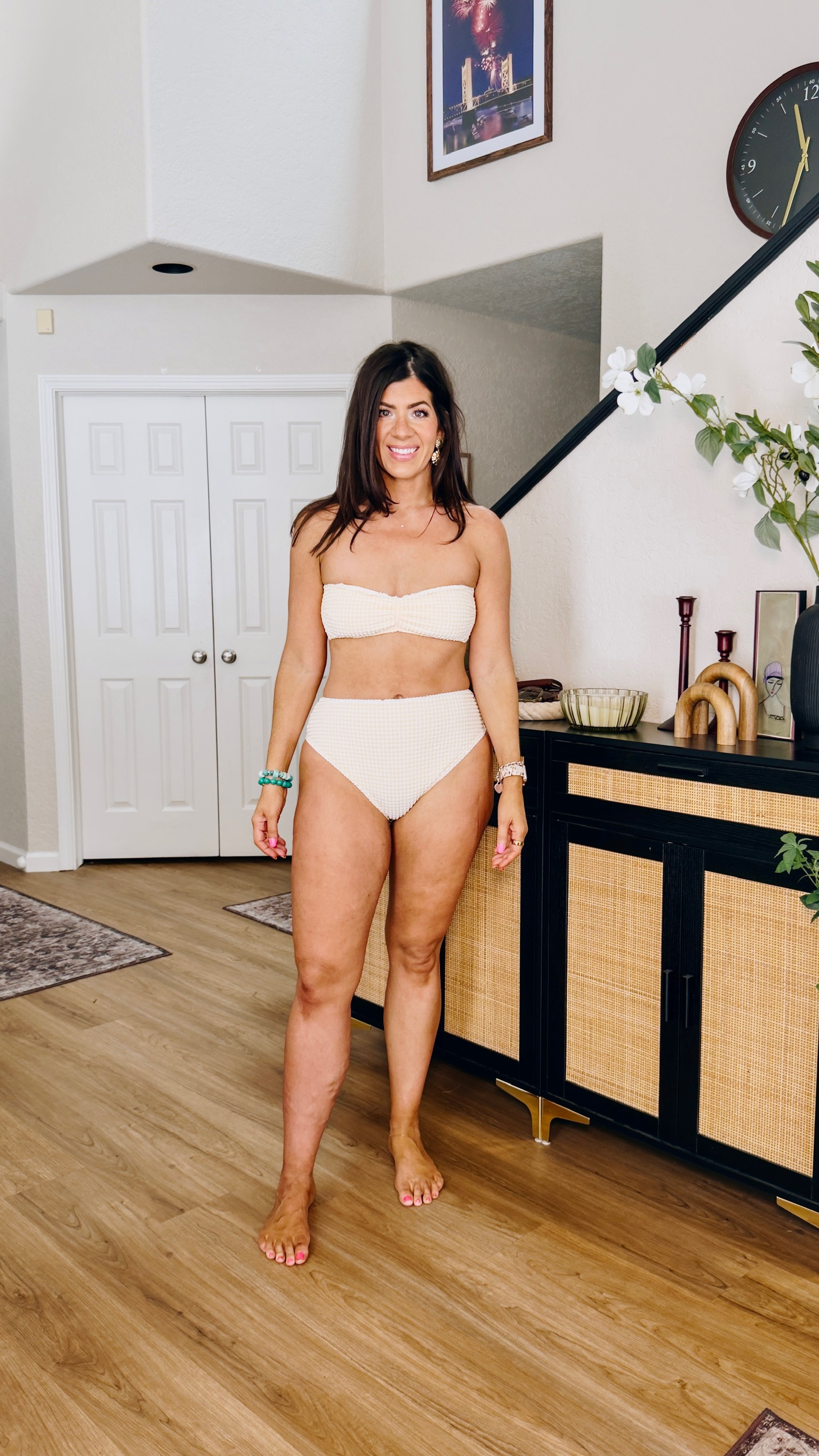 Use code SHORTSAF for a stackable 15% 
wearing medium top and large in bottoms 


abercrombie swim sale, gingham bikini, two piece swim, midsize style, summer, spring, vacation, resortwear, beach, travel, yellow  

 #LTKSaleAlert #LTKMidsize #LTKSwim