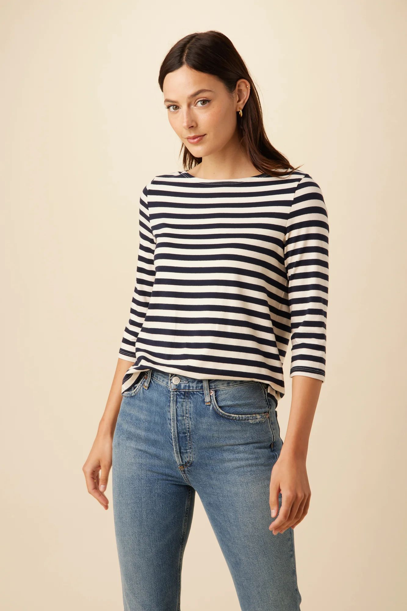 Cecelia Reverie Knit Tee - Paris Stripe | Amour Vert