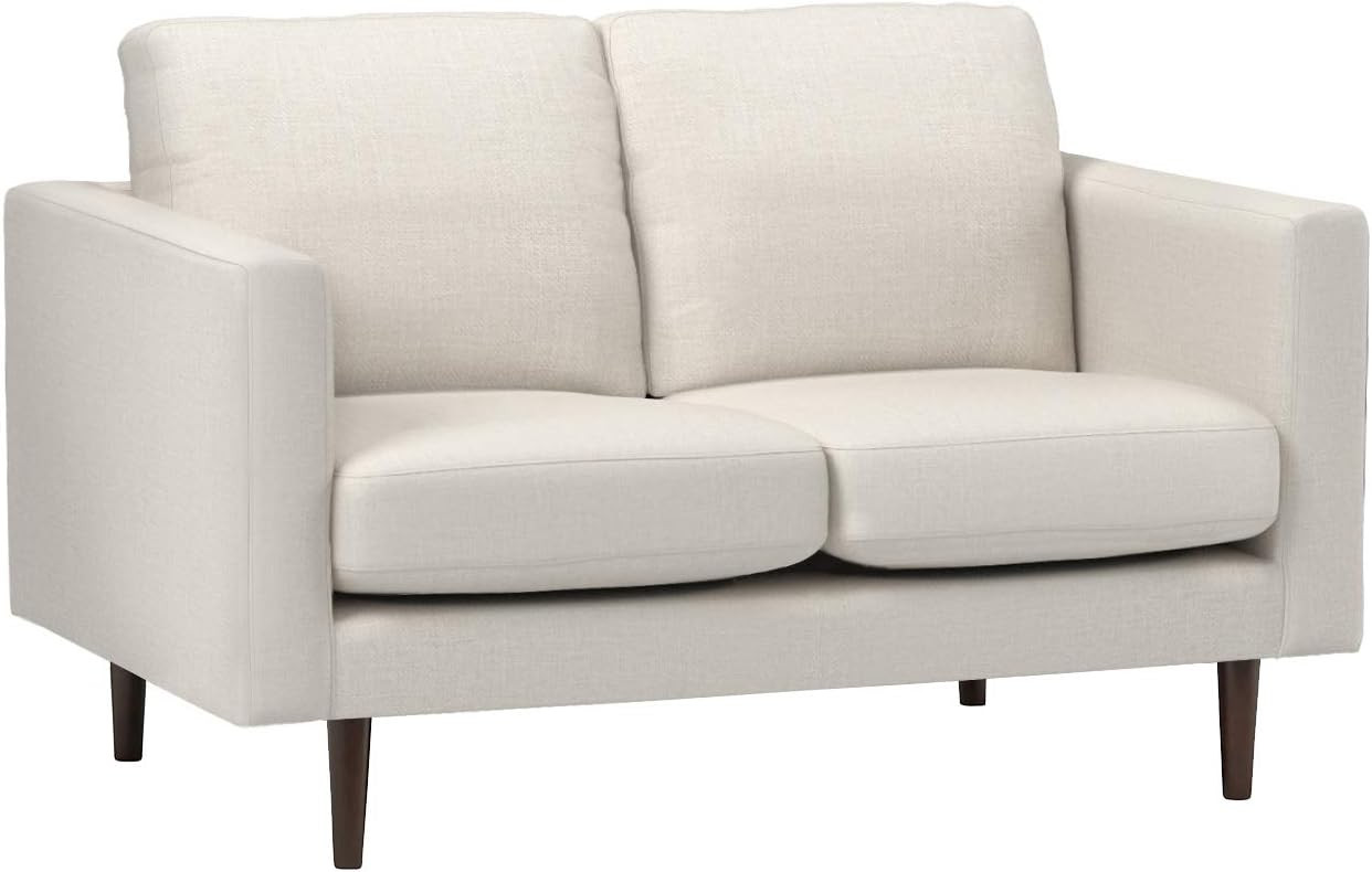 Amazon Brand - Rivet Revolve Modern Upholstered Loveseat Sofa, 56"W, Linen | Amazon (US)