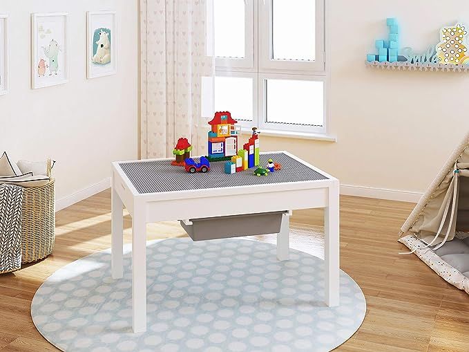 Amazon.com: UTEX Large 2 in 1 Kid Activity Table with Storage for Older Kids, Play Table for Kids... | Amazon (US)