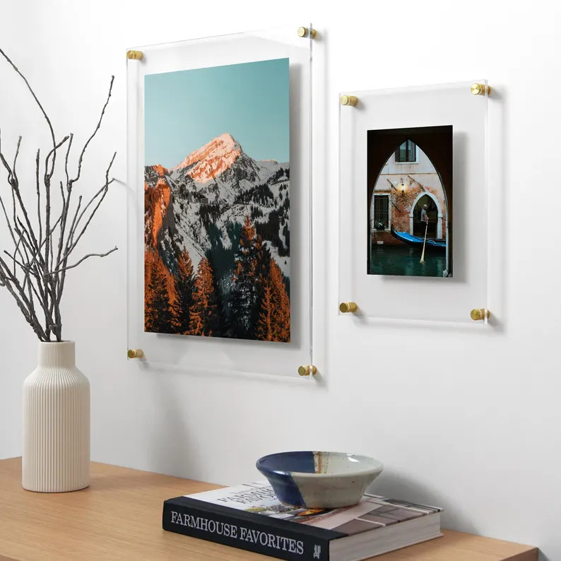 Clear Floating Acrylic Frame for Photos | Minimalist Wall Art | Gallery Wall Frame | Diploma Fram... | Etsy (Global)