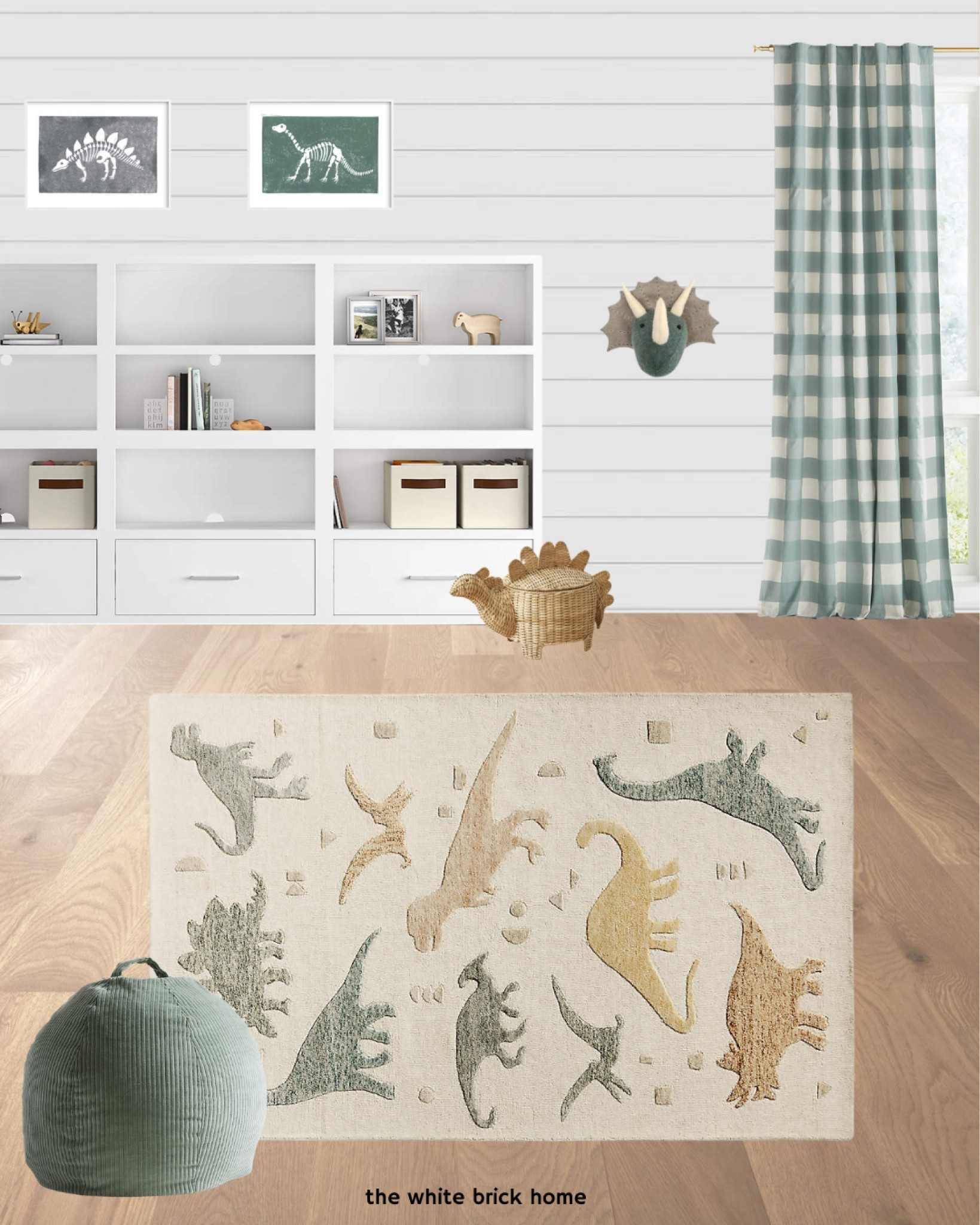 Happy go lucky Dino playroom which is fun and bright! 

Playroom, toy storage, dinosaur, playroom rug, playroom storage, curtains, wall art, dinosaur wall art, kids room wall art, dinosaur rug, playroom ideas, playroom design, dinosaur theme, crate and kids, bean bag. 

#LTKfamily #LTKkids #LTKhome