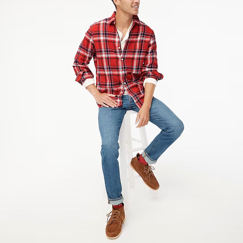 Plaid regular flannel shirt | J.Crew Factory