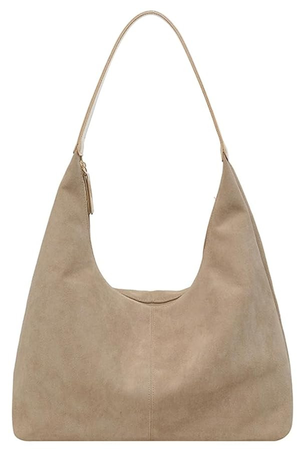 Slouchy Suede Shoulder Bags For Women Underarm Bag Womens Tote Bag Work Purses Crescent Bag Suede... | Amazon (US)
