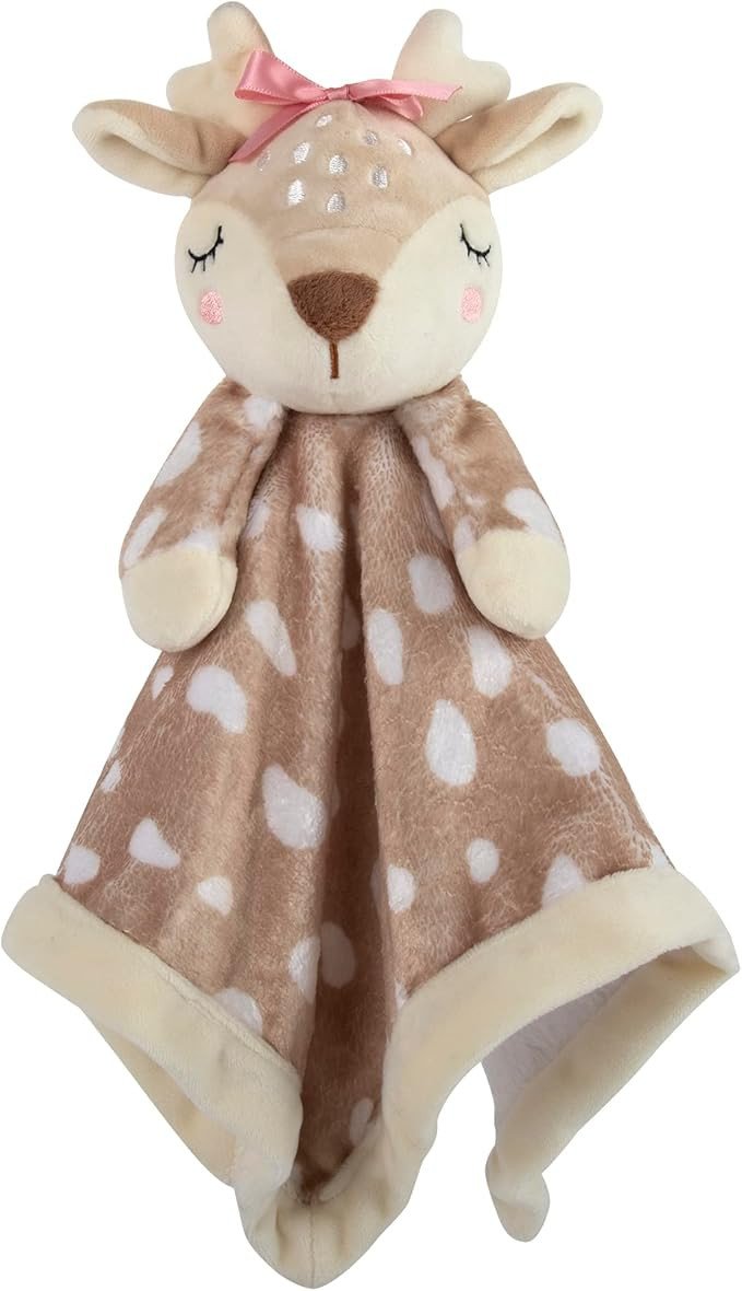 Baby Essentials Minky Animal Lovey Snuggler Blanket with Plush Deer – Soft Security Blanket for... | Amazon (US)
