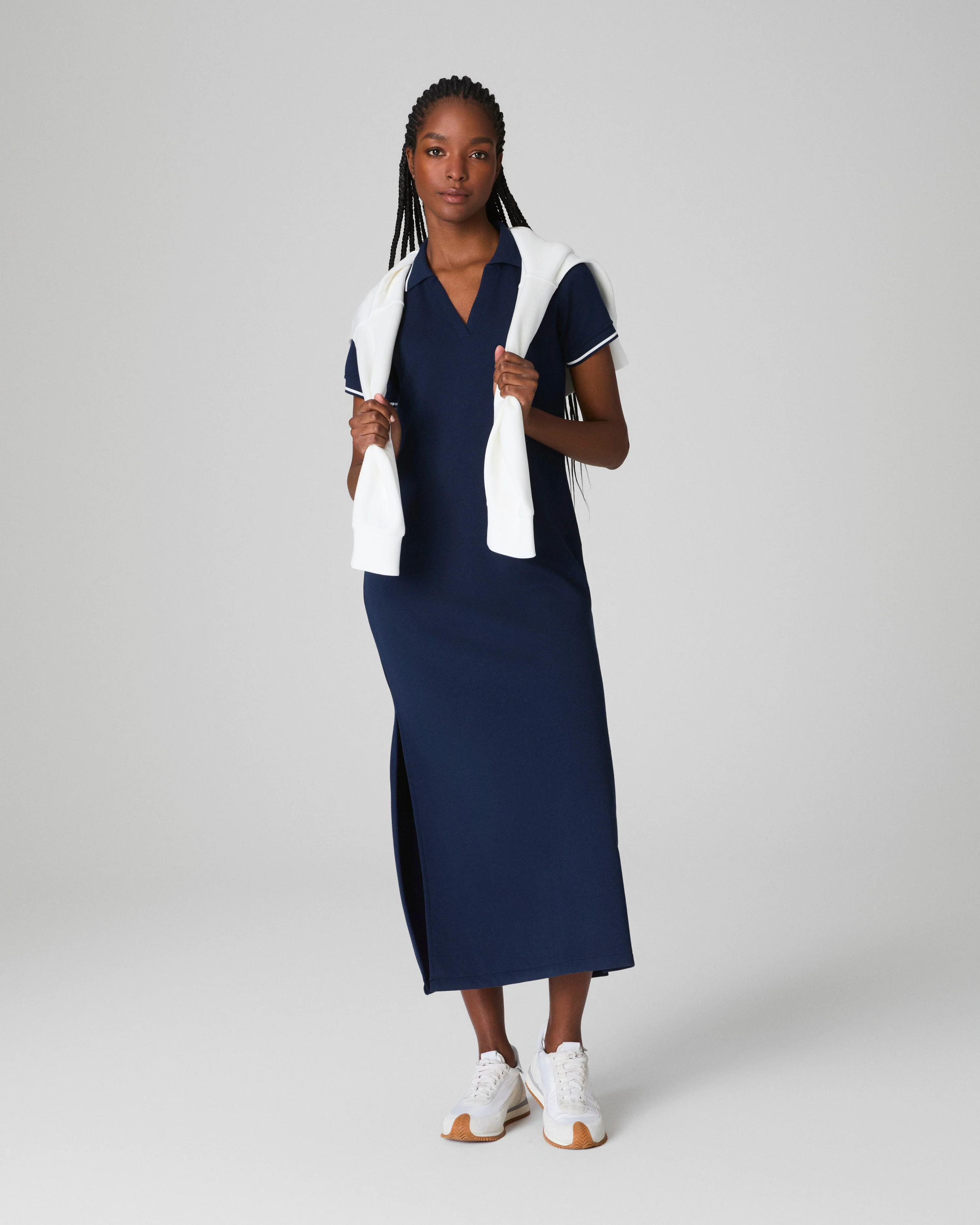 AirEssentials Pique Polo Midi Dress with Stretch | SPANX | Spanx