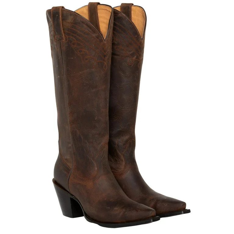 Shyanne Women's Charlene Tall Western Boot Snip Toe Brown 11 M  US | Walmart (US)