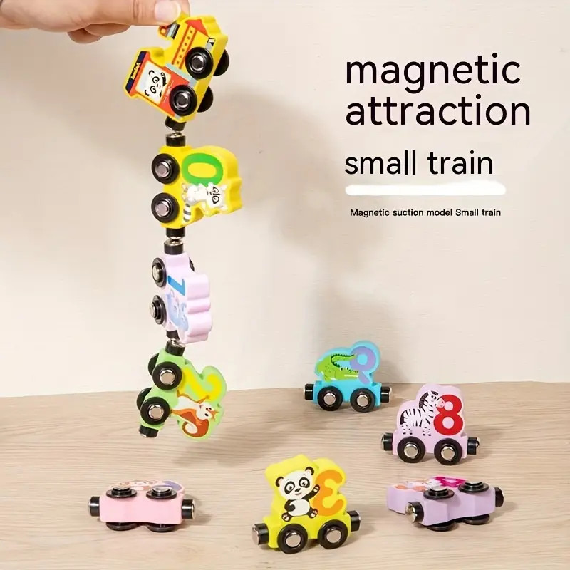 Montessori Educational Toys, Wooden Train Models, Birthday Gifts, Magnetic Wooden Small Train Toy... | Temu Affiliate Program